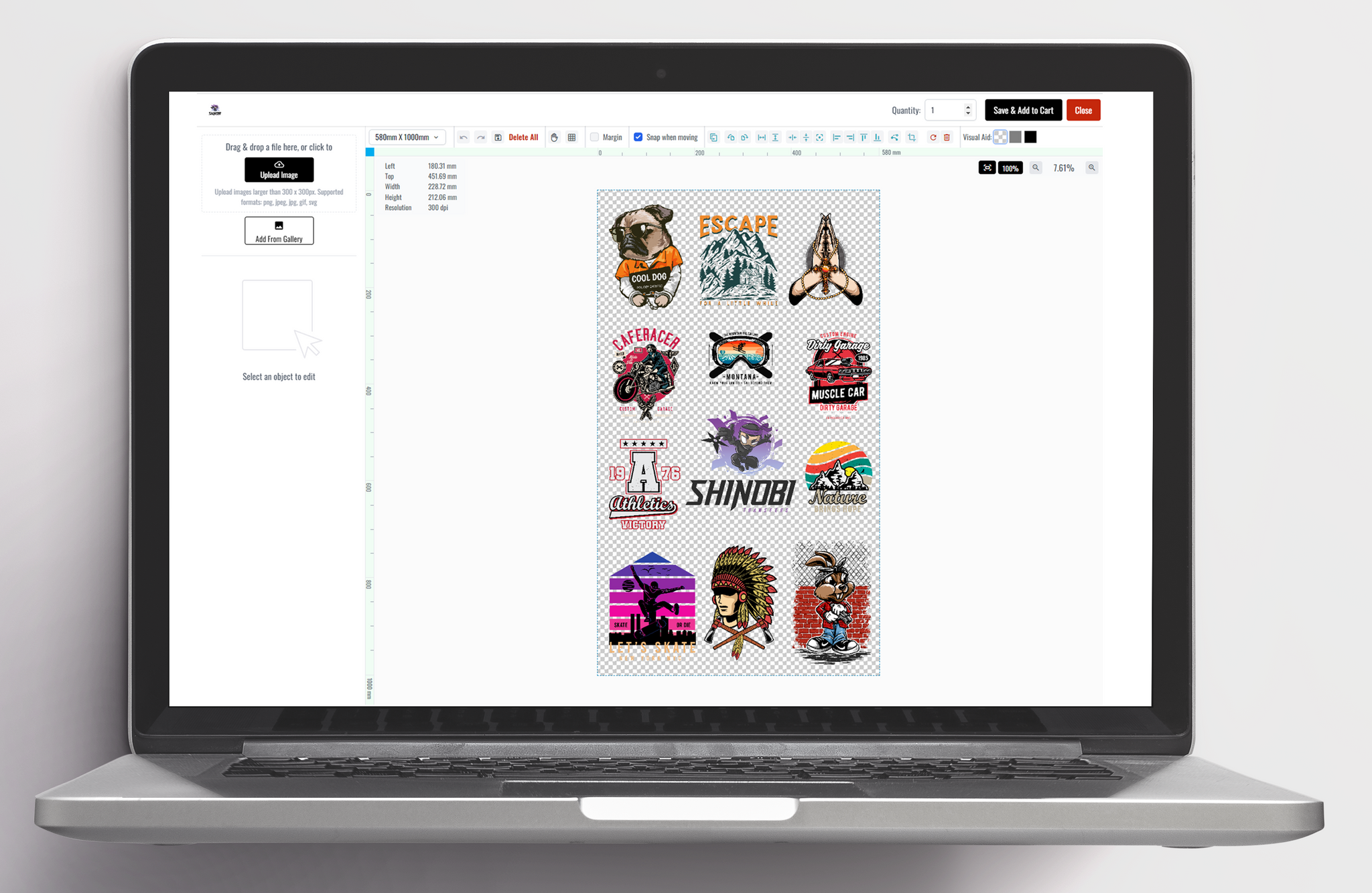 BUILD YOUR DTF GANG SHEET - EASY BUILD ONLINE