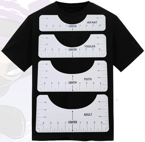 T-Shirt Alignment Rulers 4PCS